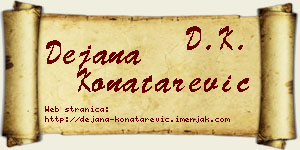 Dejana Konatarević vizit kartica